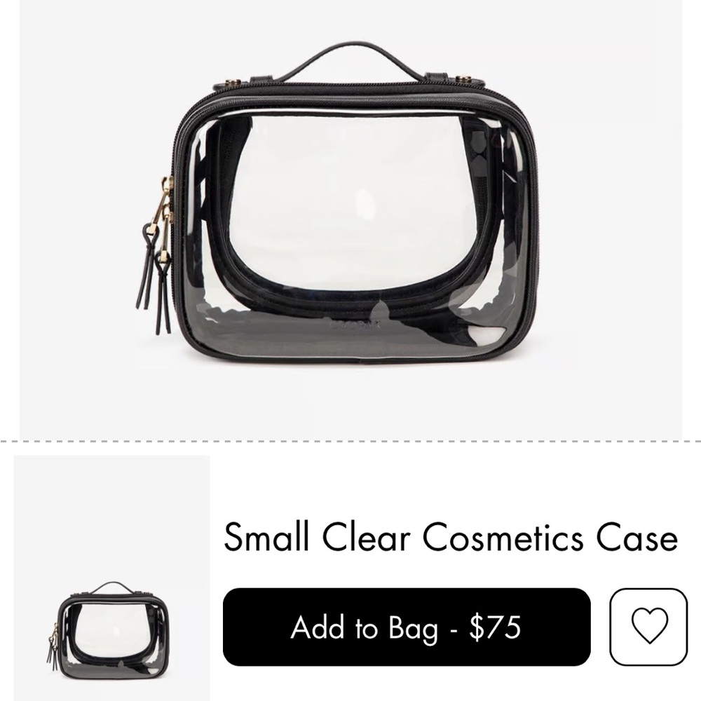 Calpak Small Cosmetic Travel Case Black